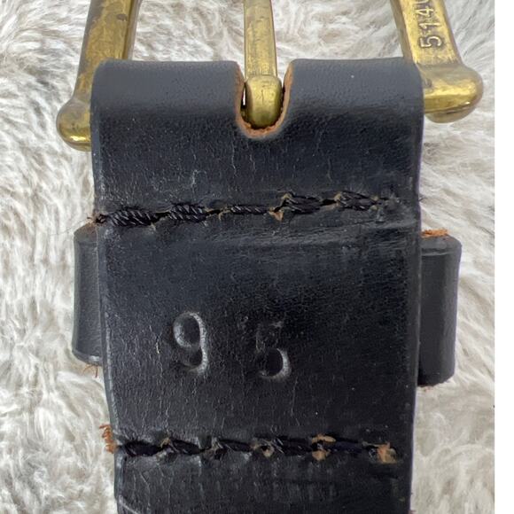 Groucho Life Unisex Black Embroidered Belt Tonal Embroidered Pattern Size 95 - Picture 5 of 9